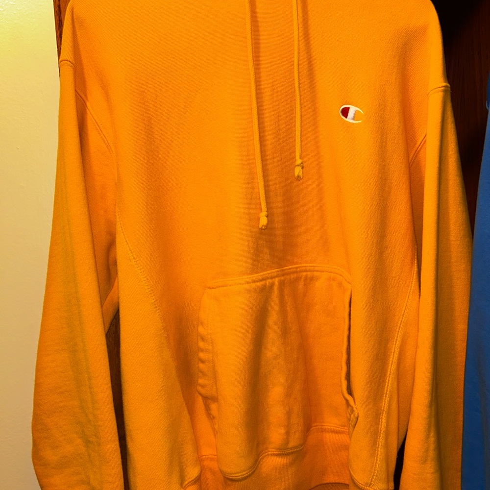Champion Men's Hoodie in Bright Yellow